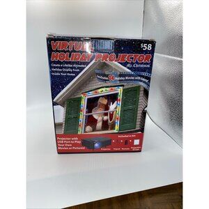 Virtual Holiday Mr. Christmas Projector W/ 14 Animated Movies & Usb Port in box